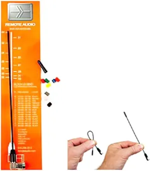 Miracle Whip UHF Antenna Kit with SMA Right Angle Connector for Lectrosonics/Zaxcom Receivers or Transmitters, Includes Block Chart, Color Coded Caps