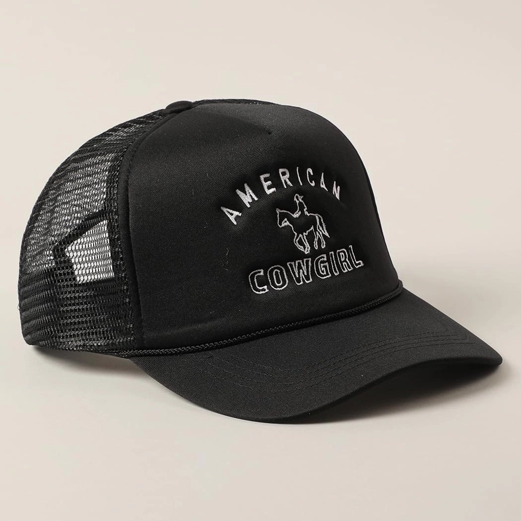 MIRMARU Retro Foam Mesh Trucker hat Trendy Design Summer Baseball Cap for Womens