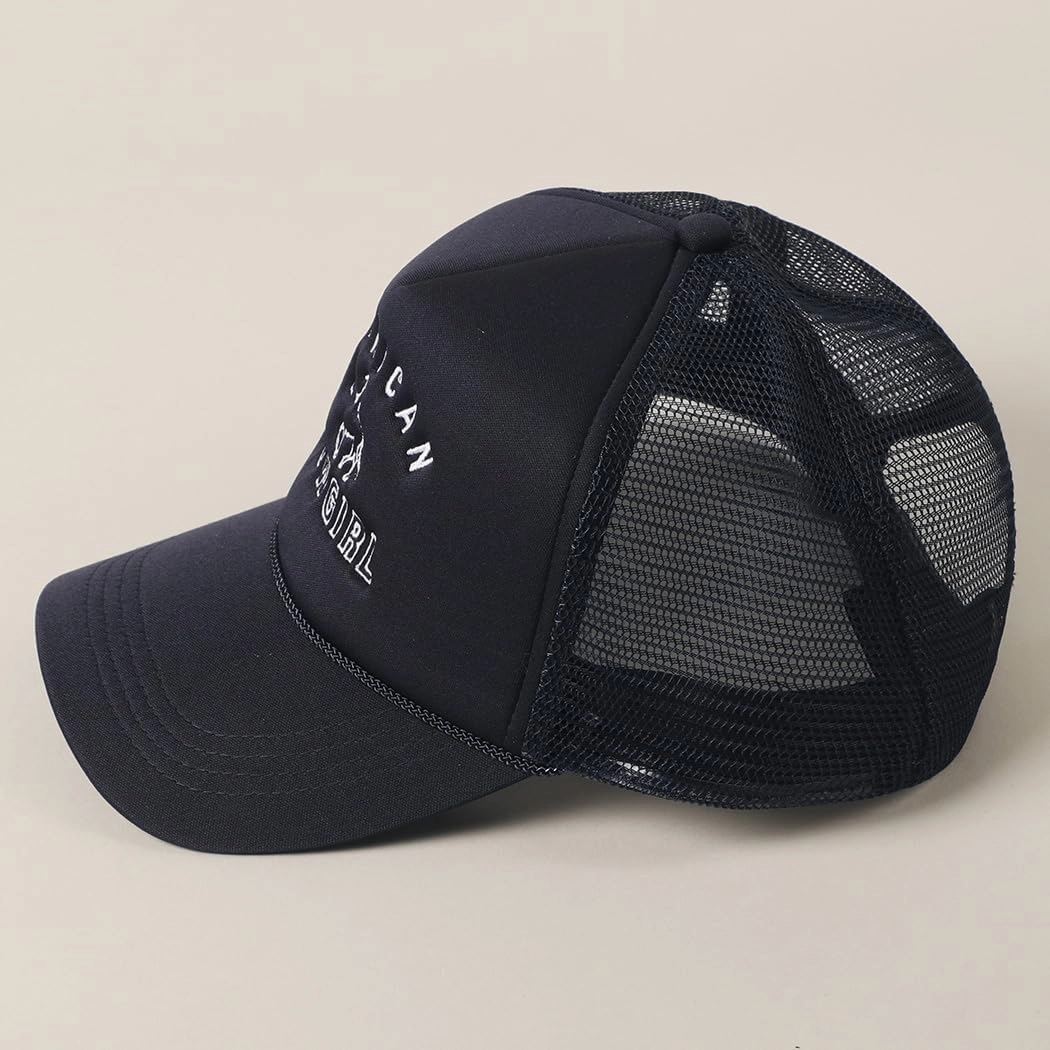 MIRMARU Retro Foam Mesh Trucker hat Trendy Design Summer Baseball Cap for Womens
