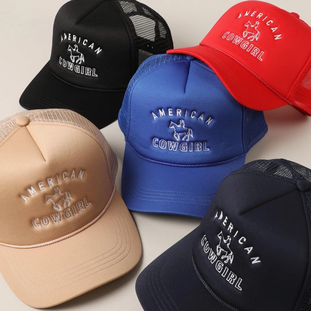 MIRMARU Retro Foam Mesh Trucker hat Trendy Design Summer Baseball Cap for Womens