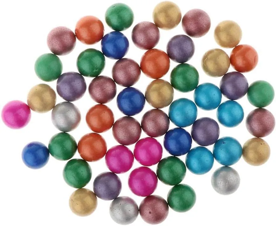 misppro 90PCS 16mm Colorful Glass Marbles, Kids Marble Run Game, Marble Solitaire Toy Accs Vase Filler & Fish Tank Home Decor #B