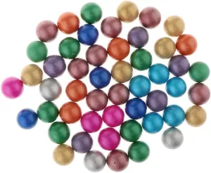 misppro 90PCS 16mm Colorful Glass Marbles, Kids Marble Run Game, Marble Solitaire Toy Accs Vase Filler & Fish Tank Home Decor #B