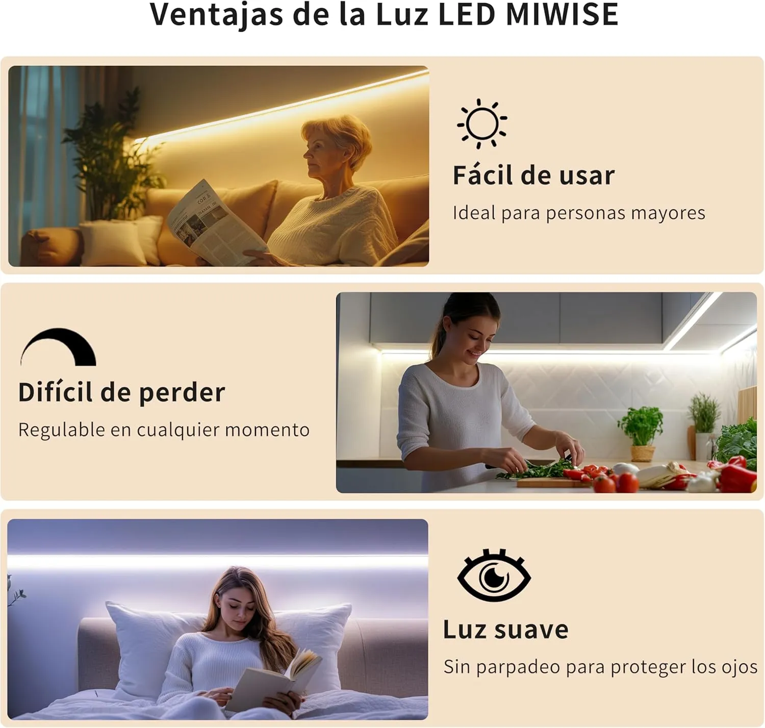 MIWISE COB LED Strip Light 20ft/6.1m,CRI 90  Warm White 2700K High Lumen Dimmable Super Bright Flexible DC24V LED Tape Light with Controller/Dimmer,for Cabinet Home Office DIY Lighting Projects