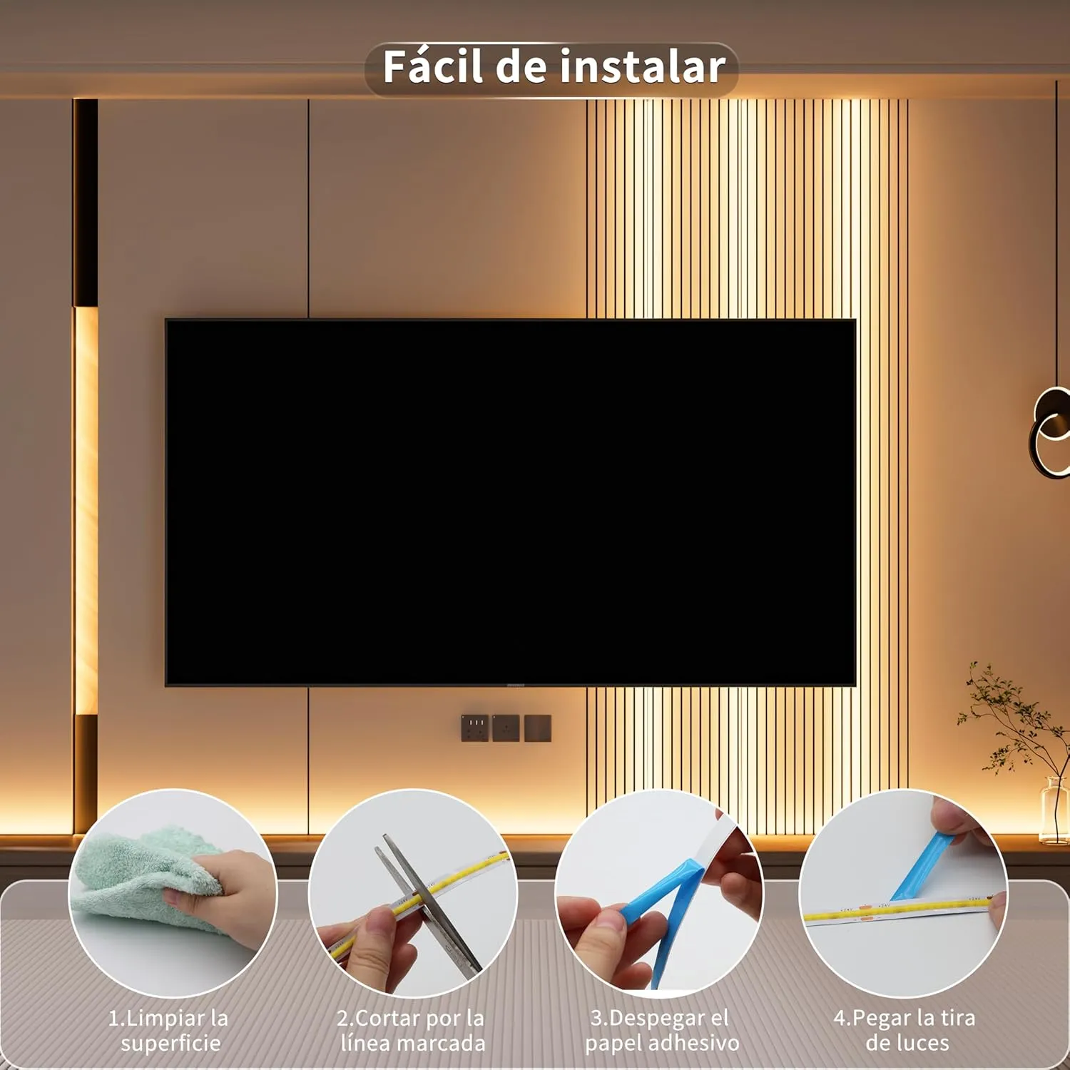 MIWISE COB LED Strip Light 20ft/6.1m,CRI 90  Warm White 2700K High Lumen Dimmable Super Bright Flexible DC24V LED Tape Light with Controller/Dimmer,for Cabinet Home Office DIY Lighting Projects