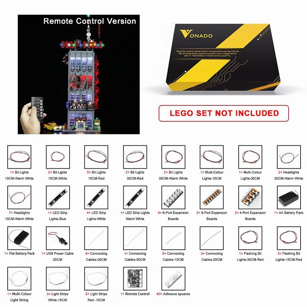 MOC  Compatible  LED Light Kit For 76178 Daily Bugle Building Blocks Set (NOT Include the Model) Bricks DIY Toys