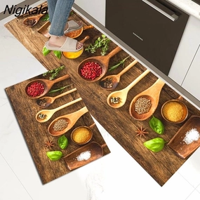 Modern Kitchen Mat Combo - Spices Design