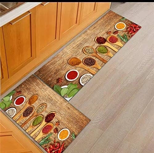 Modern Kitchen Mat Combo - Spices Design