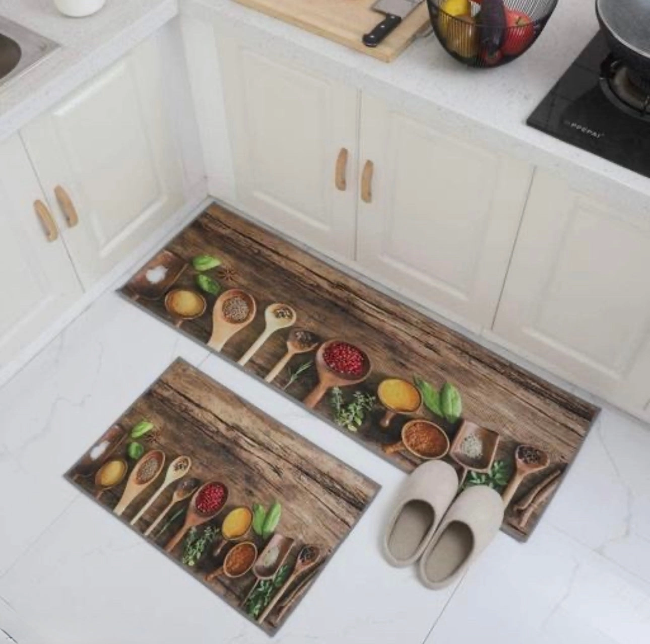 Modern Kitchen Mat Combo - Spices Design