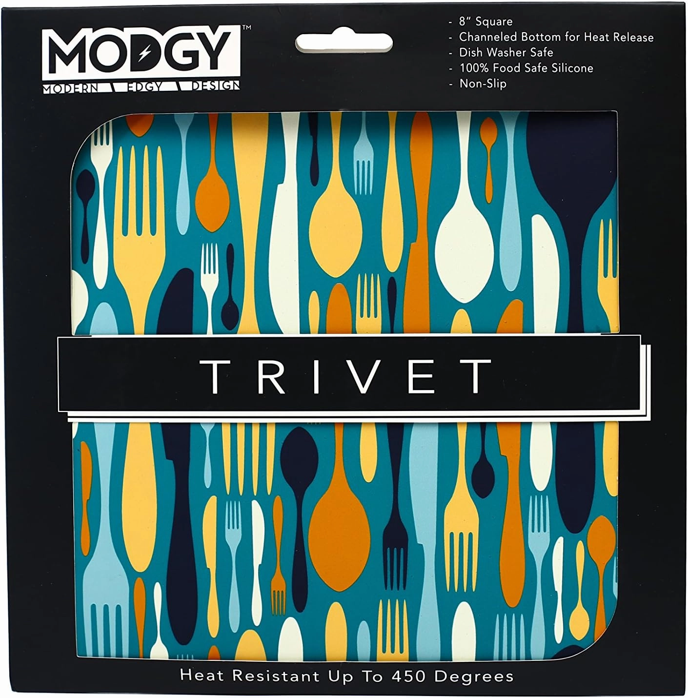 Modgy Silicone Trivets for Hot Dishes, Pots, Pans Decorative for Kitchen Counter-Tops Heat Resistant Pad Utensil Rest Mat Coaster, Kookin