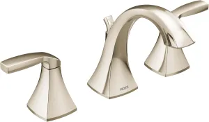 Moen Voss Polished Nickel Two-Handle Widespread Bathroom Faucet, Valve Required, T6905NL