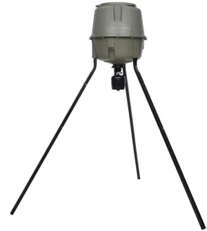 Moultrie 30-Gallon Deer Feeder Tripod Quick-Lock Hopper System - Digital Timer Control - 200 lb Feed Capacity - Durable Polymer Build - Metal Spin Plate