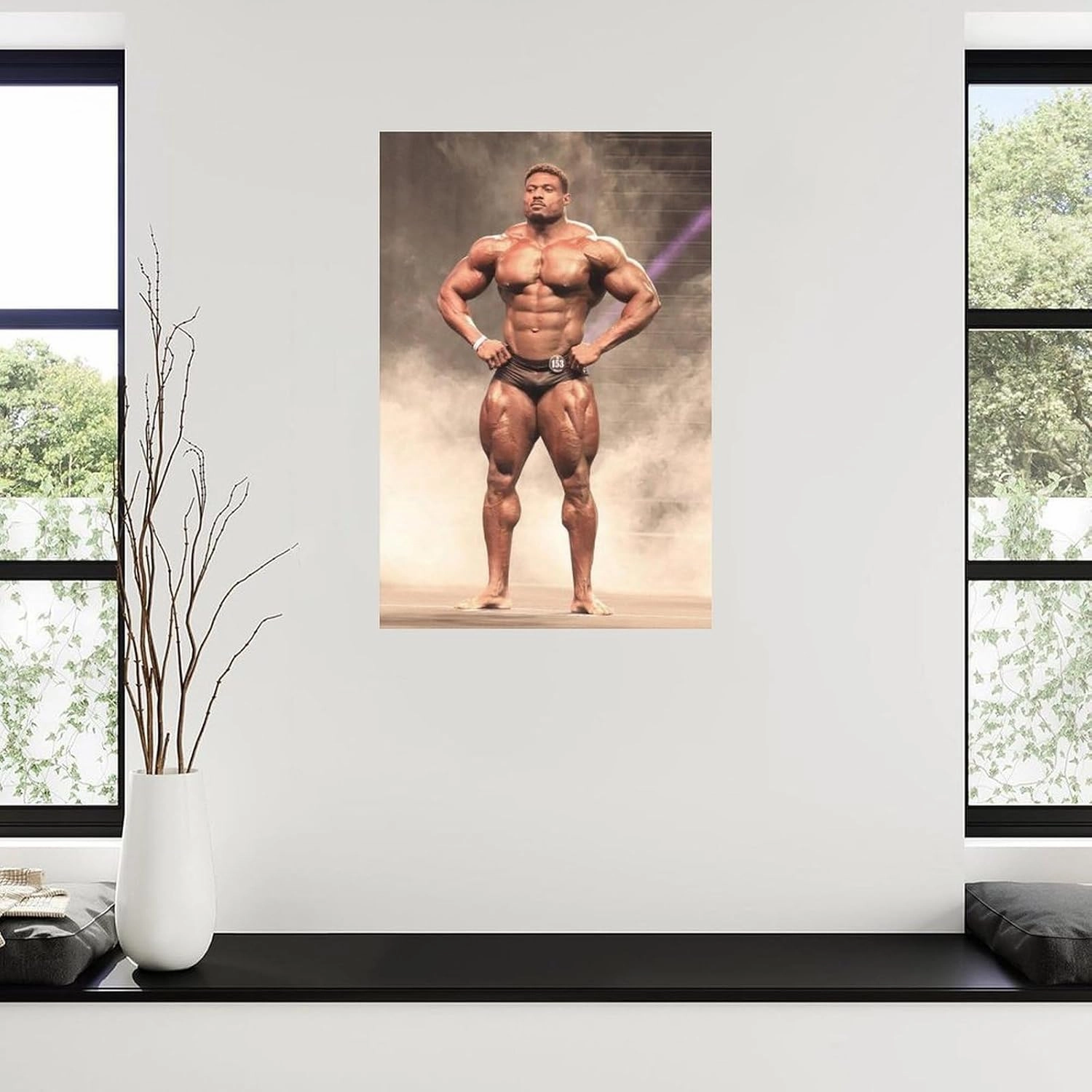 Mr. Bodybuilder Andrew Jacked Sexy Muscle Poster (1) Canvas Painting Posters And Prints Wall Art for Living Room Bedroom Decor 12x18inch(30x45cm) Unframe-style