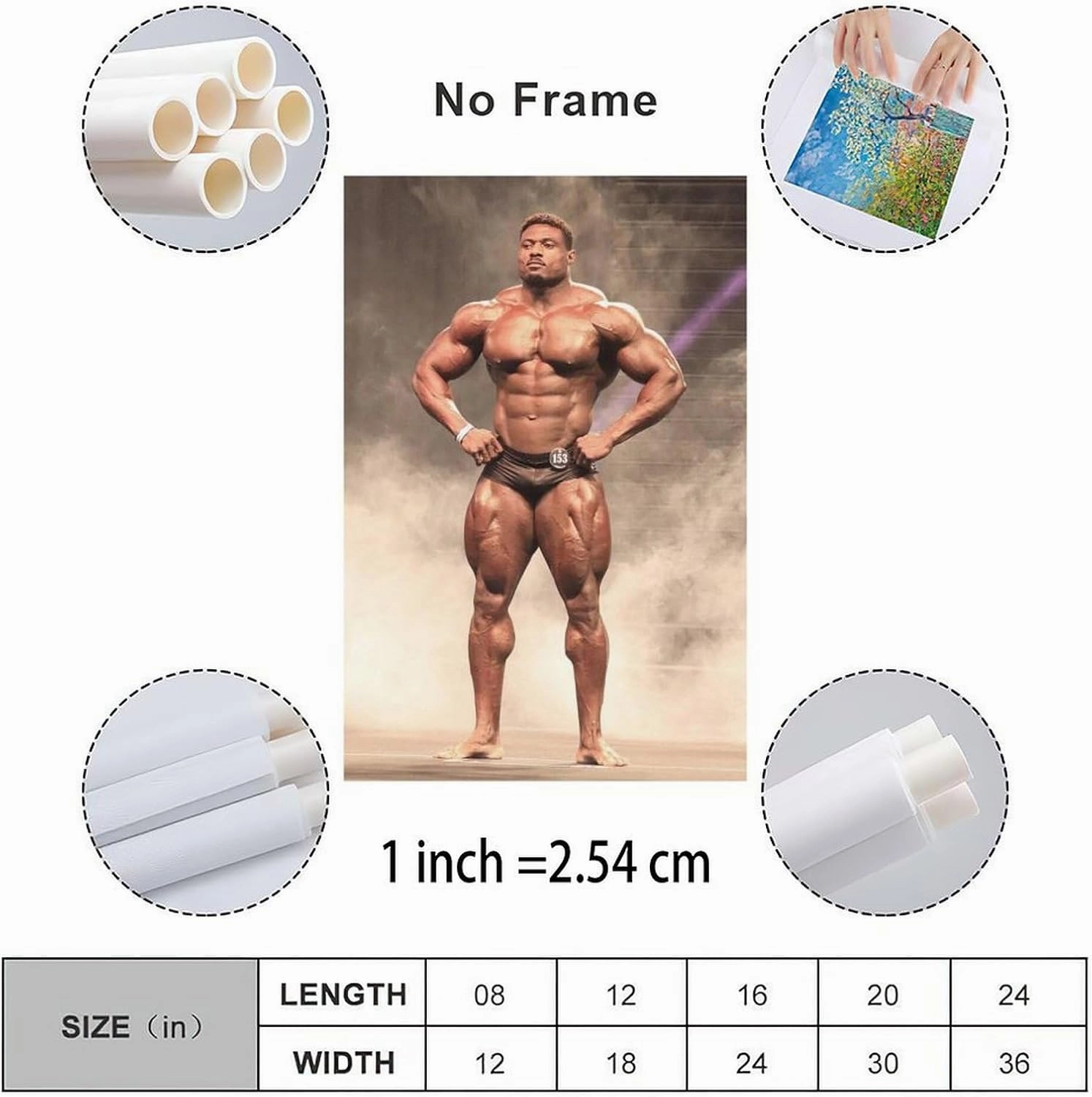 Mr. Bodybuilder Andrew Jacked Sexy Muscle Poster (1) Canvas Painting Posters And Prints Wall Art for Living Room Bedroom Decor 12x18inch(30x45cm) Unframe-style