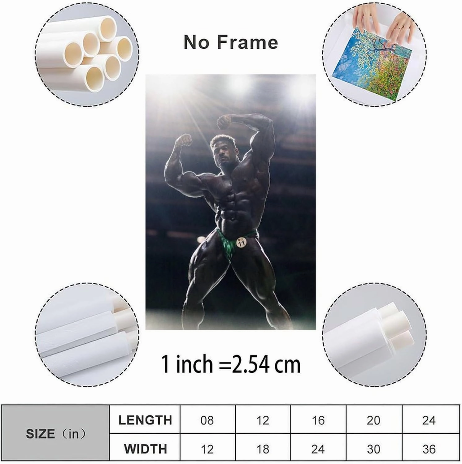 Mr. Bodybuilder Andrew Jacked Sexy Muscle Poster (2) Canvas Painting Posters And Prints Wall Art for Living Room Bedroom Decor 08x12inch(20x30cm) Unframe-style