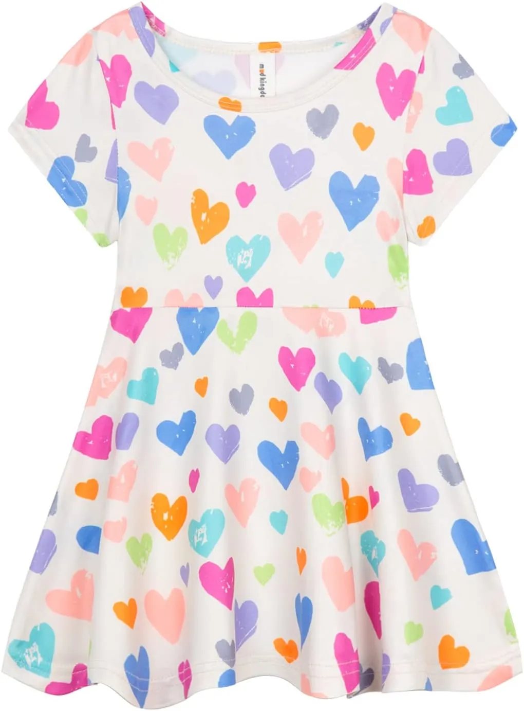 Mud Kingdom Little Girls Twirly Skater Dress for School Party Summer A-Line