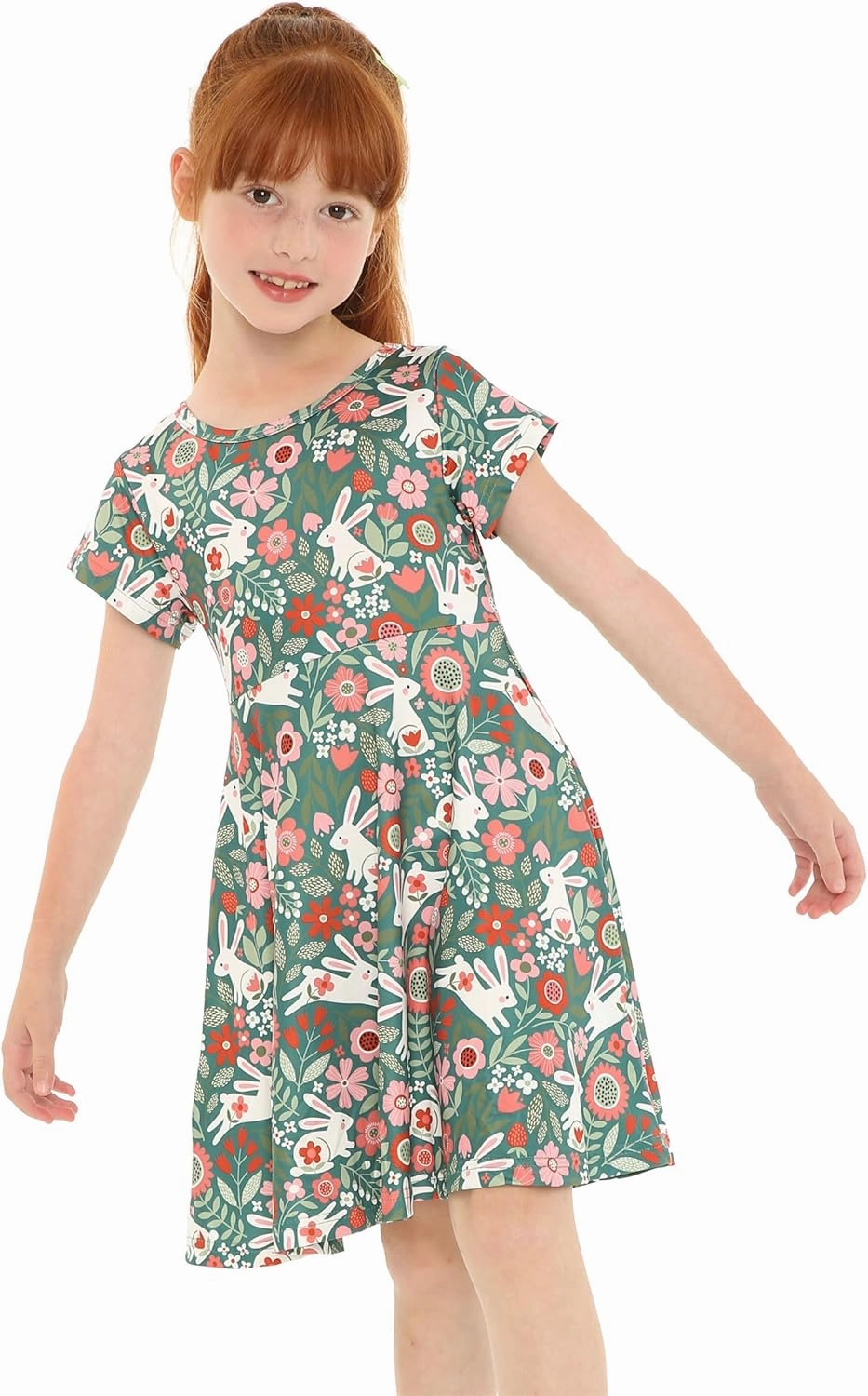 Mud Kingdom Little Girls Twirly Skater Dress for School Party Summer A-Line