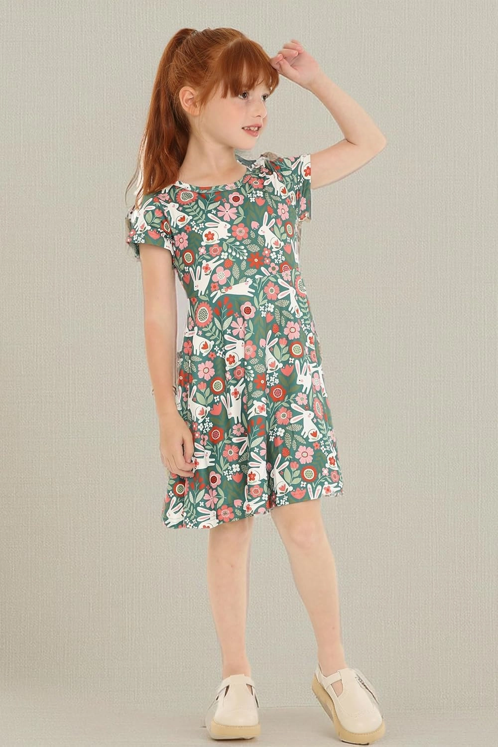 Mud Kingdom Little Girls Twirly Skater Dress for School Party Summer A-Line