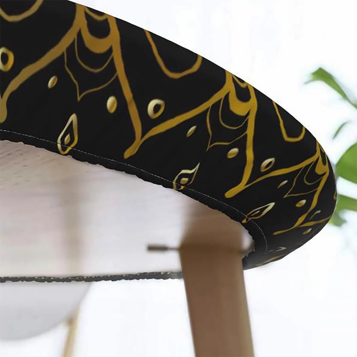 Multi Round Fitted Table Cloth Cover Elastic ​Edged Block Brick Like Geometric Round Tablecloth Tablecloths Elastic Fitted Indoor Outdoor Colorful Rainbow Color Fits up 45"-50" Diameter Tables
