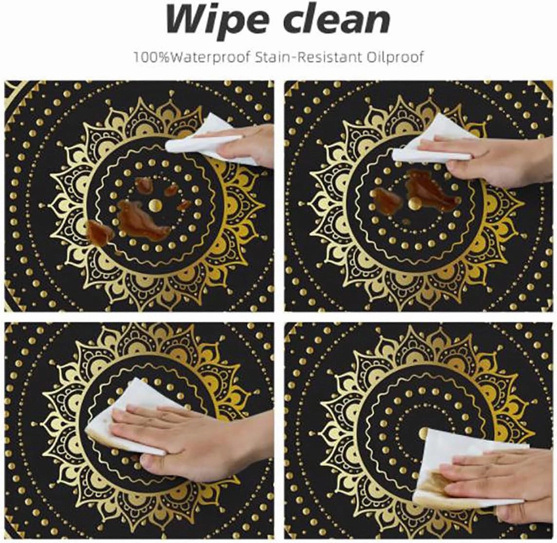 Multi Round Fitted Table Cloth Cover Elastic ​Edged Block Brick Like Geometric Round Tablecloth Tablecloths Elastic Fitted Indoor Outdoor Colorful Rainbow Color Fits up 45"-50" Diameter Tables