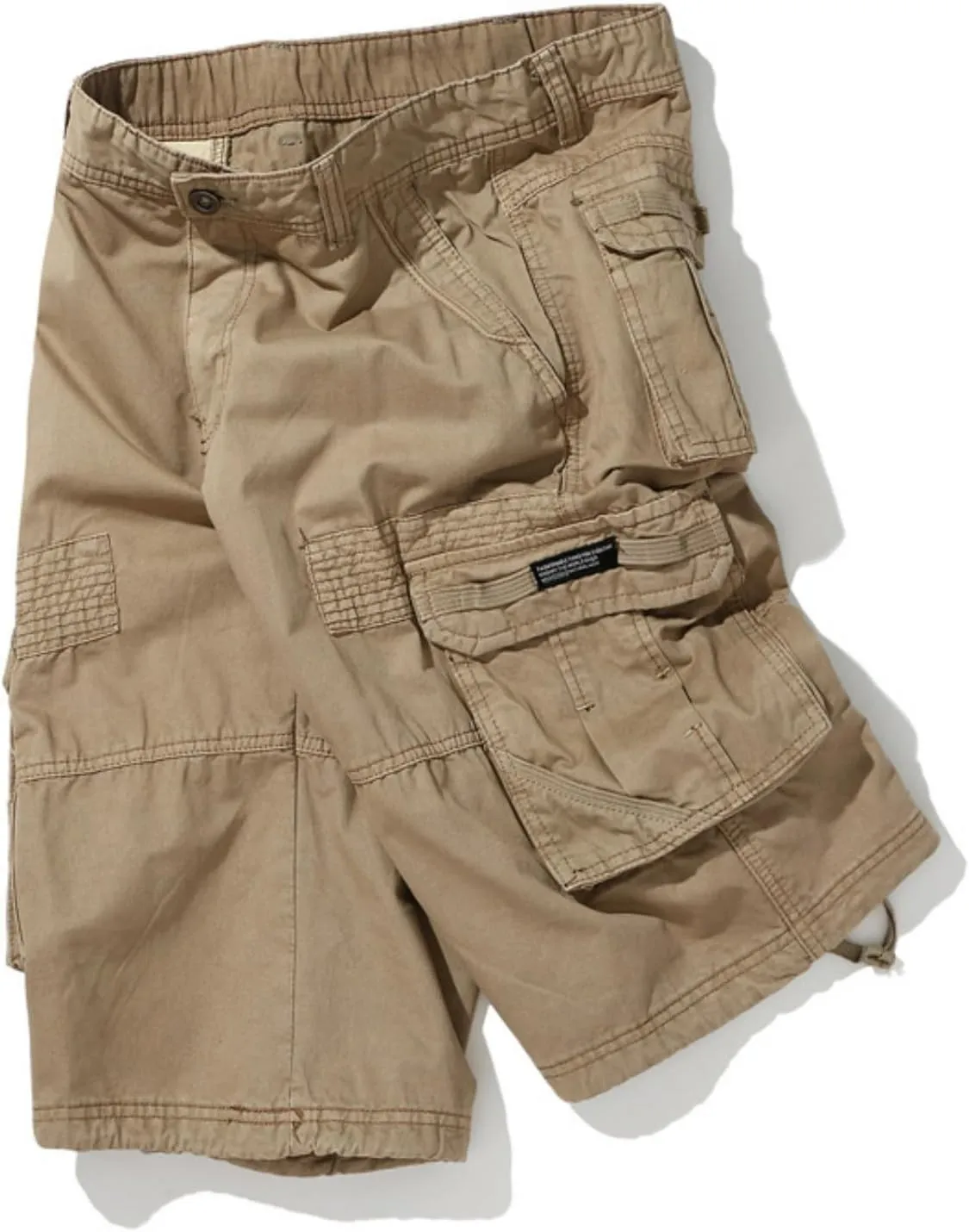 Muscularfit Mens Cargo Shorts Lightweight Multi Pockets Buckle Zipper Tooling Shorts Big and Tall Athletic Gym Workout Shorts