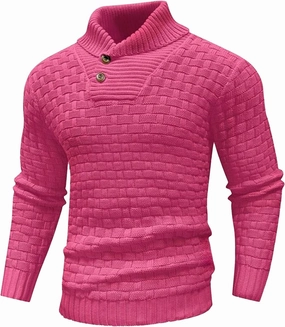 Muscularfit Mens Button Sweaters Casual Fashion Design Turtleneck Sweater Lightweight Knitted Pullover Sweaters Fall Outfits