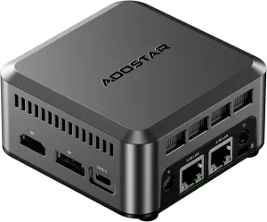 N1 PRO Intel N150(Upgraded N100) 12GB LPDDR5 RAM 256GB M.2 2242 SSD with 2 x 2.5GbE i226-V Chip, Mini Desktop Computers W11 PRO, 4K Triple Display/Full-Featured USB-C/for Home Office Business