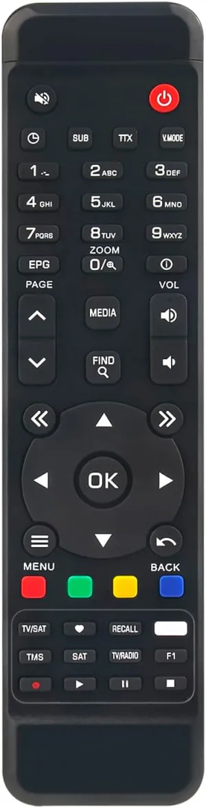 New Replaced Infrared Remote Control fit for AMIKO Receivers Mini 4K UHD S2X, Mini HD265, HD8155 HD8255  HD8265  HD8275  T2/C T2/C WiFi T60 T70 T765 LX-800 Compatible with AMIKO CCC Remote Controller