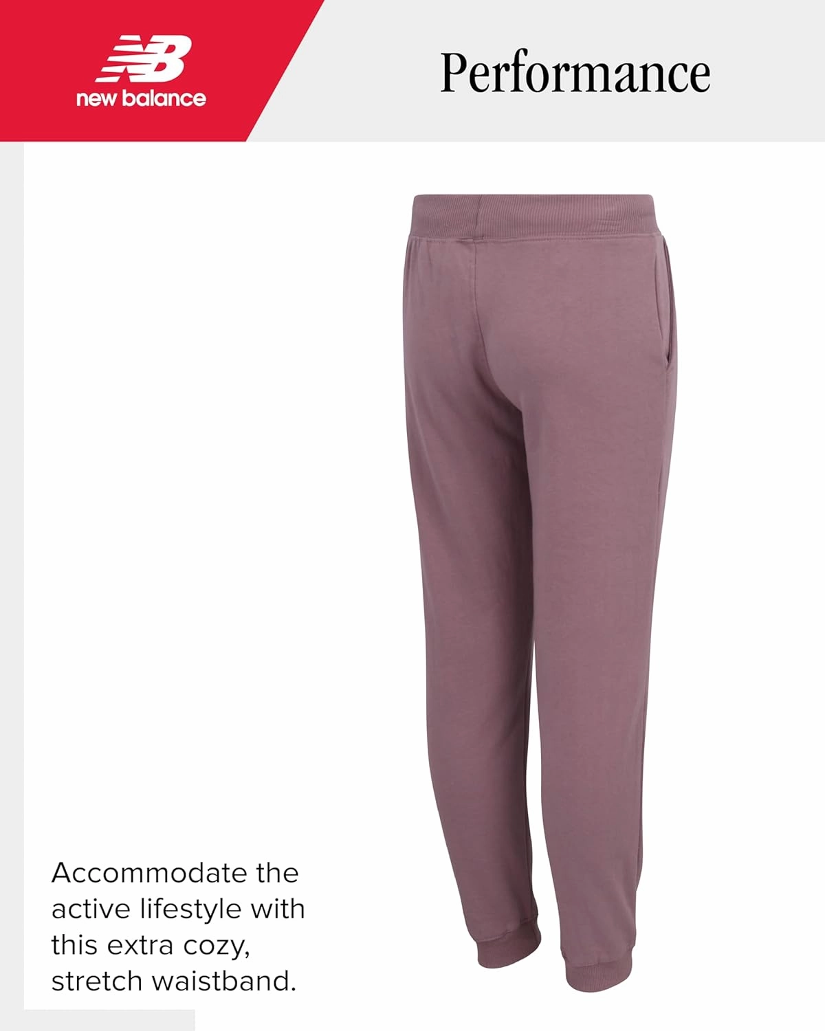 New Balance Girls' Sweatpants - Soft Cotton Blend Fleece Athletic Performance Joggers with Drawstring & Pockets (Sizes: 8-16)