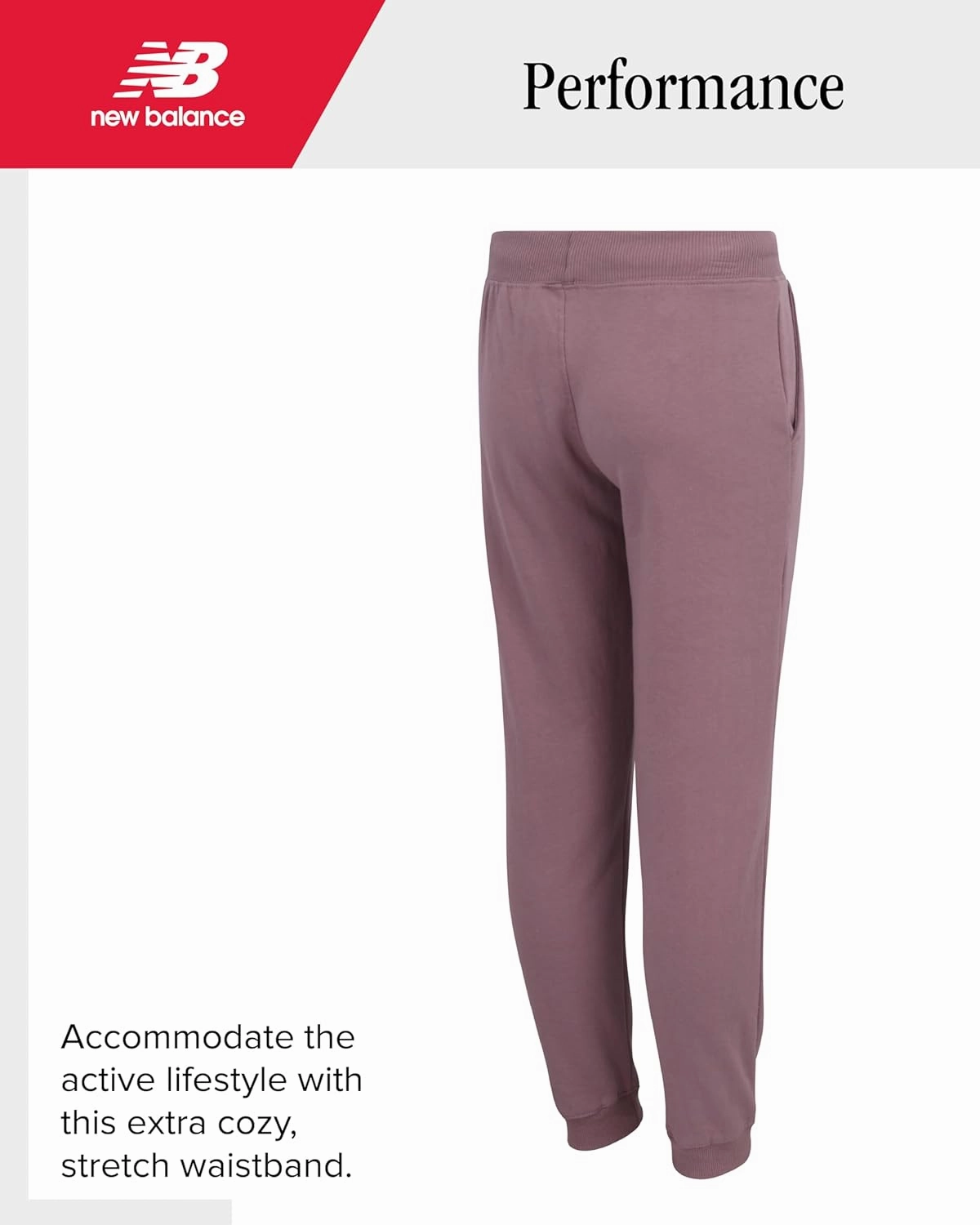 New Balance Girls' Sweatpants - Soft Cotton Blend Fleece Athletic Performance Joggers with Drawstring & Pockets (Sizes: 8-16)