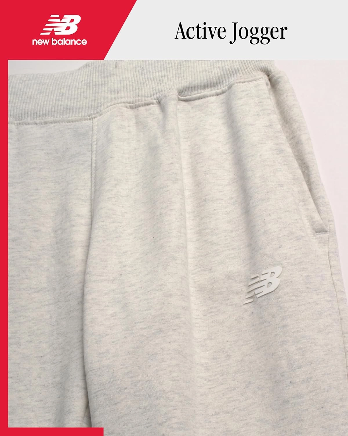 New Balance Girls' Sweatpants - Soft Cotton Blend Fleece Athletic Performance Joggers with Drawstring & Pockets (Sizes: 8-16)