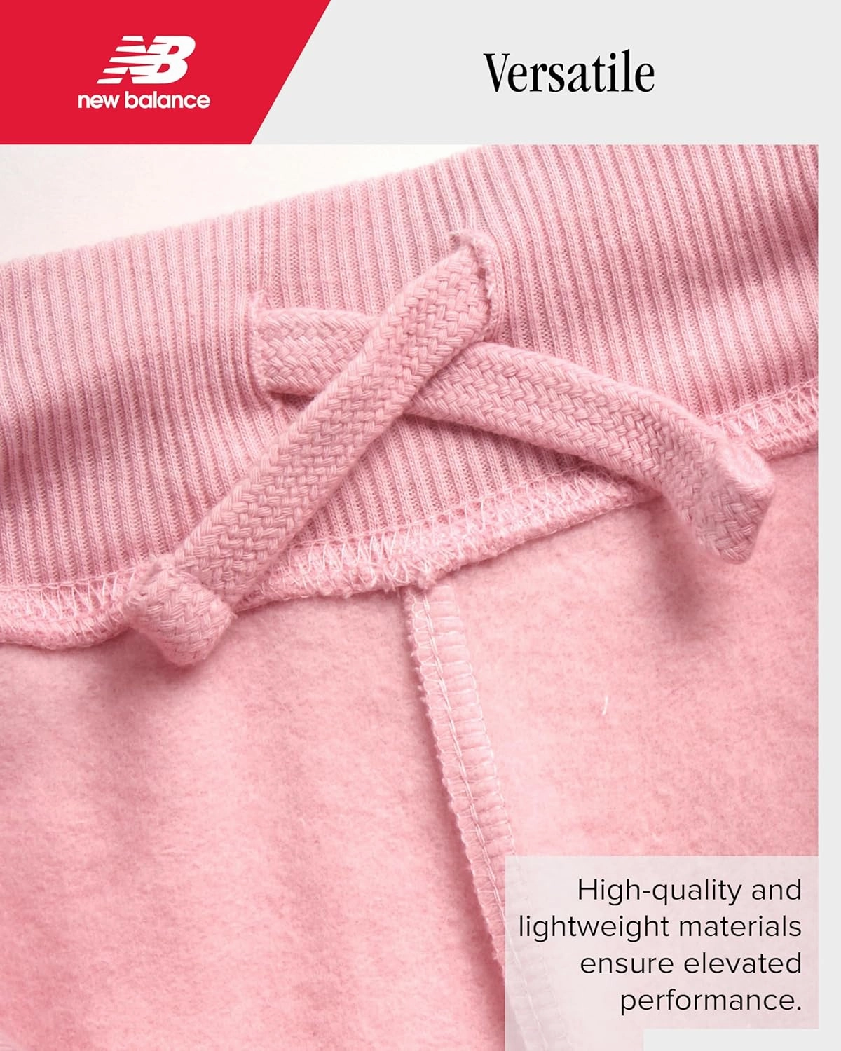 New Balance Girls' Sweatpants - Soft Cotton Blend Fleece Athletic Performance Joggers with Drawstring & Pockets (Sizes: 8-16)
