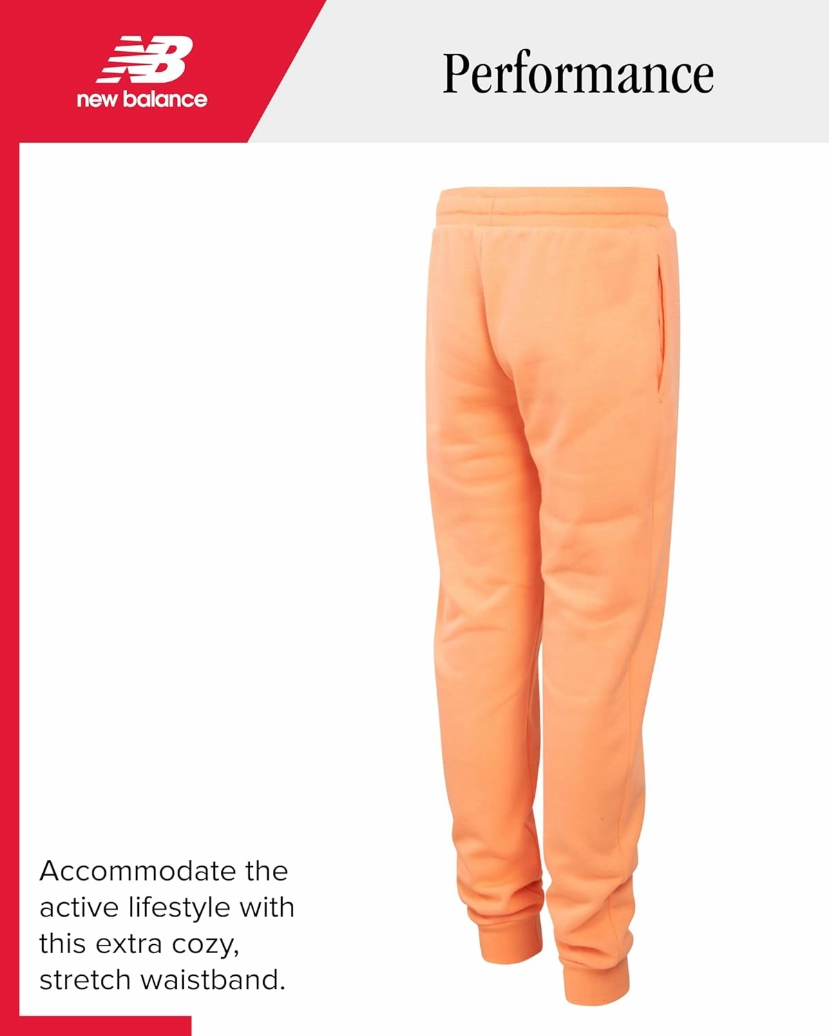 New Balance Girls' Sweatpants - Soft Cotton Blend Fleece Athletic Performance Joggers with Drawstring & Pockets (Sizes: 8-16)