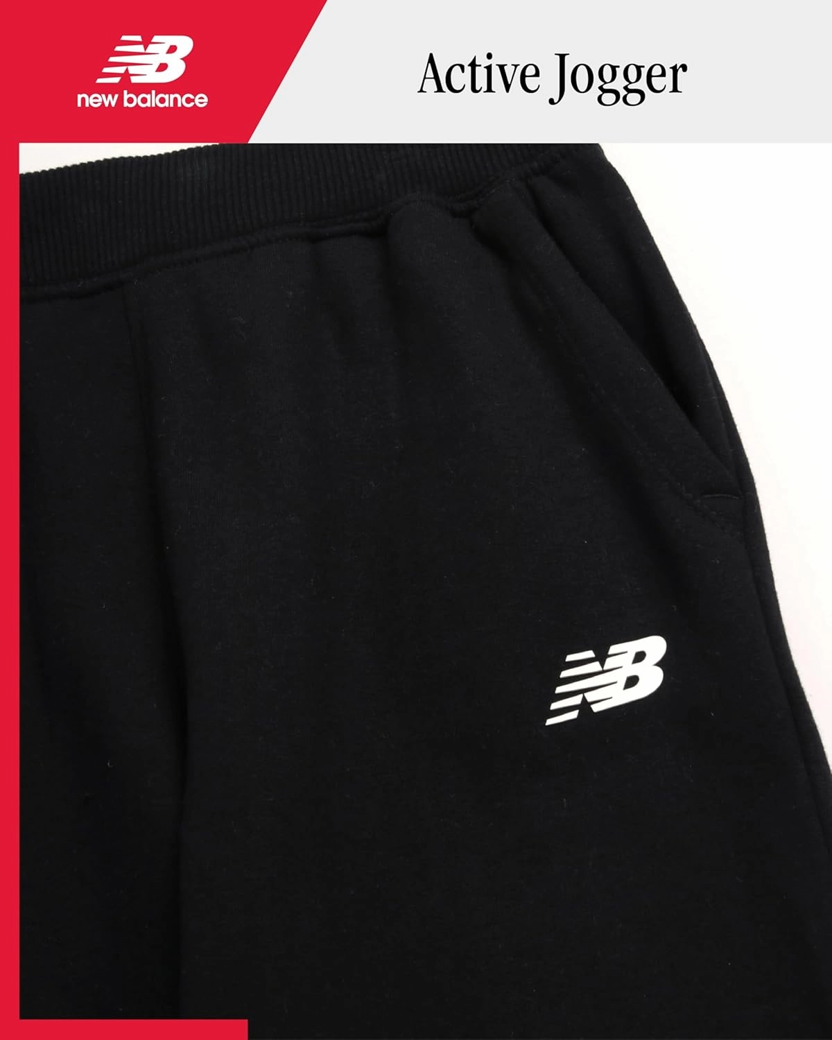 New Balance Girls' Sweatpants - Soft Cotton Blend Fleece Athletic Performance Joggers with Drawstring & Pockets (Sizes: 8-16)