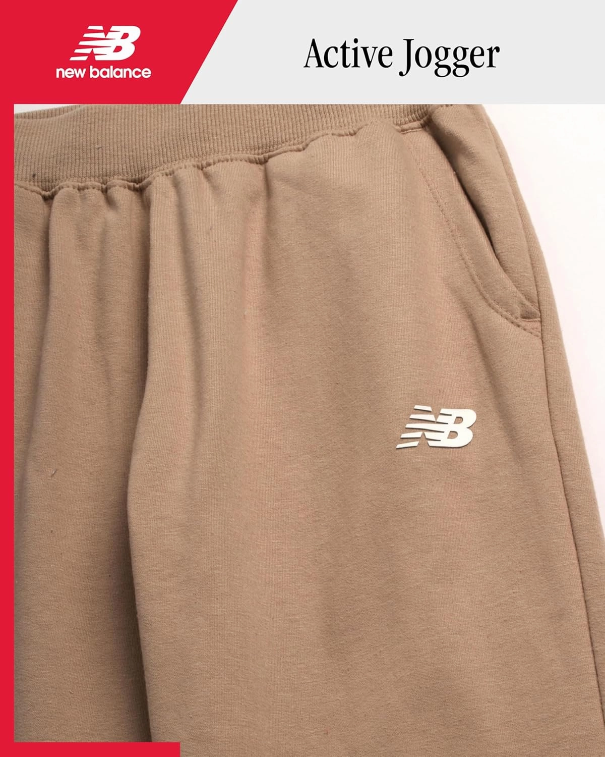 New Balance Girls' Sweatpants - Soft Cotton Blend Fleece Athletic Performance Joggers with Drawstring & Pockets (Sizes: 8-16)
