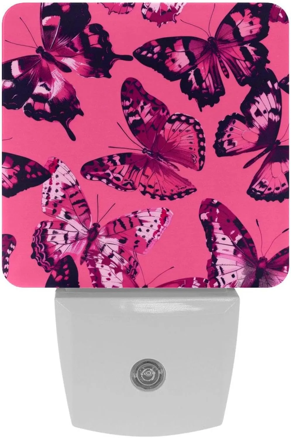 NEWzone Pink Butterfly Night Light Plug into Wall Decor 2 Pack, Decorative Night Light for Kids, Plug in Night Lights for Bedroom Living Room, Gift for Kids Adults