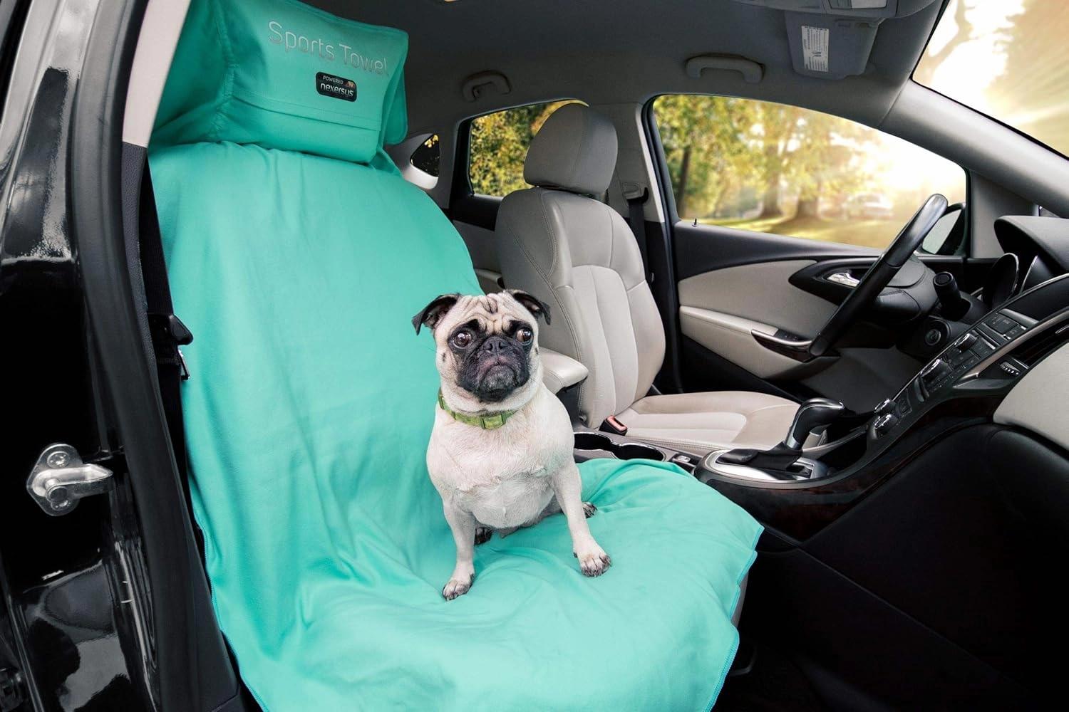 Nexersys 2-in-1 Sports Towel and Car Seat Cover: Soft Microfiber, Super Absorbent, Ultra Compact, Large Size, Universal Fit, Lightweight, Quick Dry, Workout and Outdoor Towel