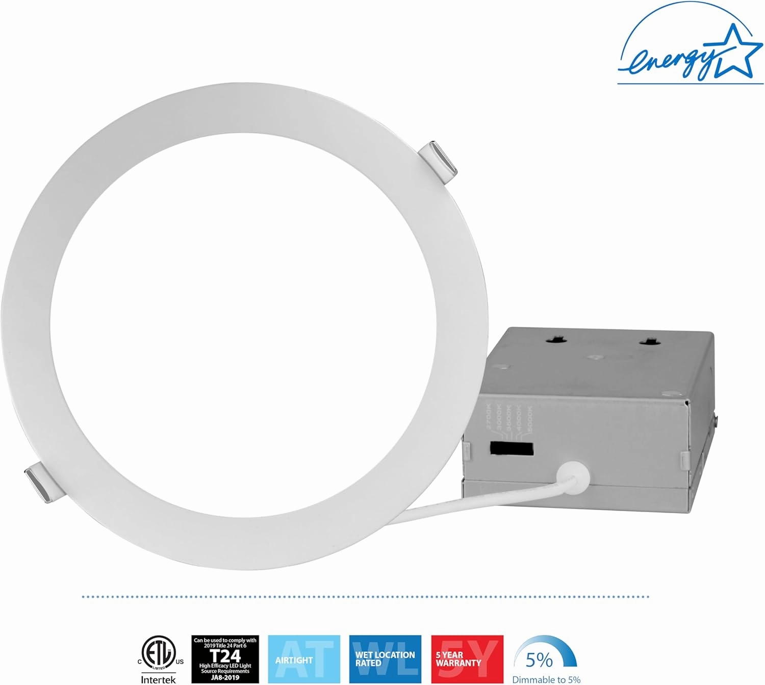 NICOR Lighting REL Selectable 8 in. White Remodel LED Downlight Kit (16 Pack) (REL81120SRDWH-16PK)