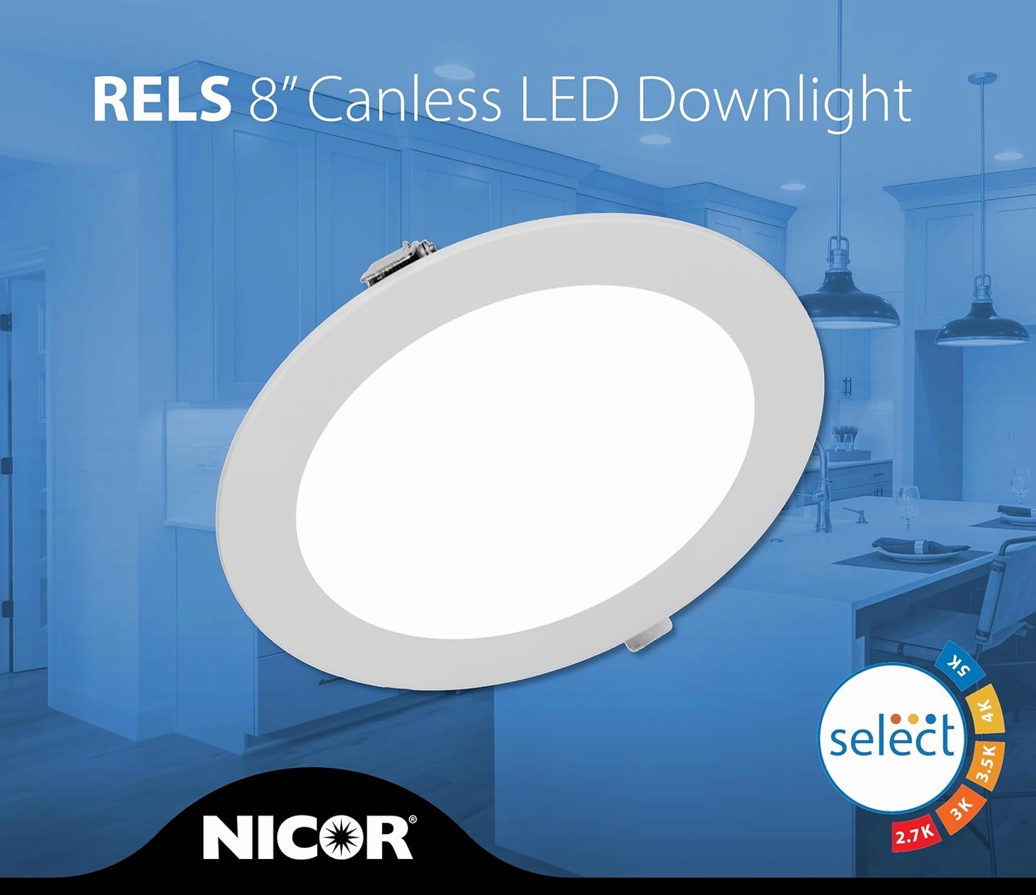NICOR Lighting REL Selectable 8 in. White Remodel LED Downlight Kit (16 Pack) (REL81120SRDWH-16PK)