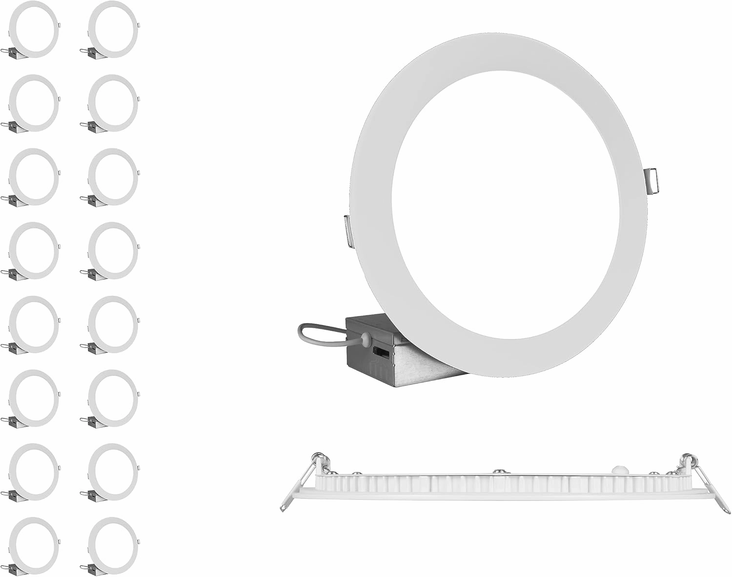 NICOR Lighting REL Selectable 8 in. White Remodel LED Downlight Kit (16 Pack) (REL81120SRDWH-16PK)