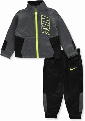 Nike Kids Baby Boy's Color Block Full Zip Hoodie and Jogger Pants Two-Piece Track Set (Toddler)