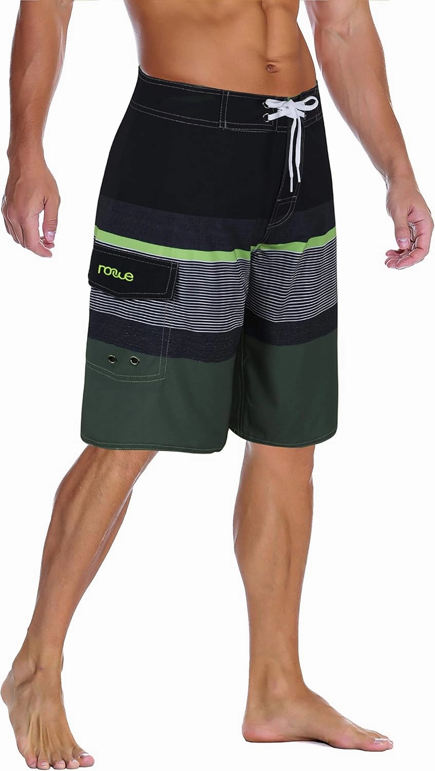 Nonwe Men's Sportwear Quick Dry Board Shorts with Lining