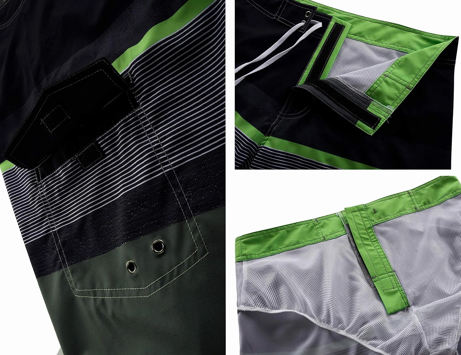 Nonwe Men's Sportwear Quick Dry Board Shorts with Lining