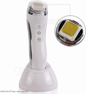 NORLANYA Mini Anti-Aging Dot Matrix SkinLift Device, Wrinkle Reduction Face Lifting Machine (Platinum Head, Charging Dock)