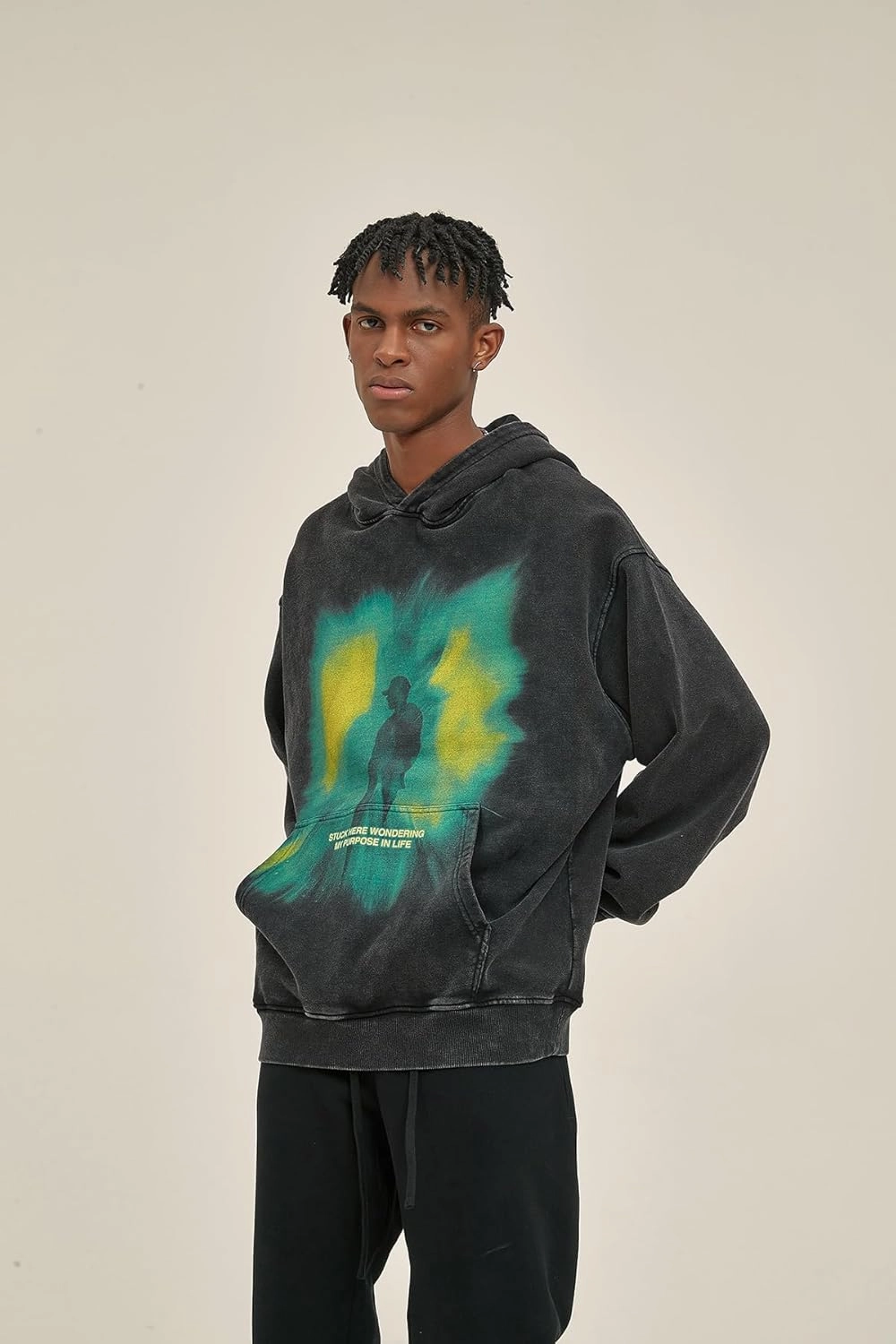 Obenie Retro Y2K Hoodie Gothic Casual Alphabet Blast Print Pattern Skull Fashion Hoodie Men Harajuku Men Clothing