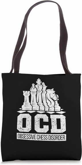 OCD Obsessive Chess Disorder Funny Strategy Board Game Lover Tote Bag