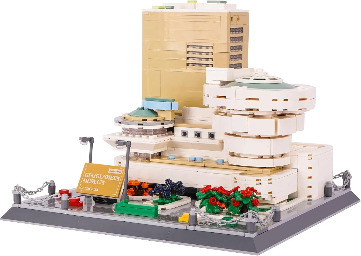 Oichy Building Blocks Set, 902PCS World Famous Architectural Model Kits Guggenheim Museum Toys Building Sets for Adults and Kids