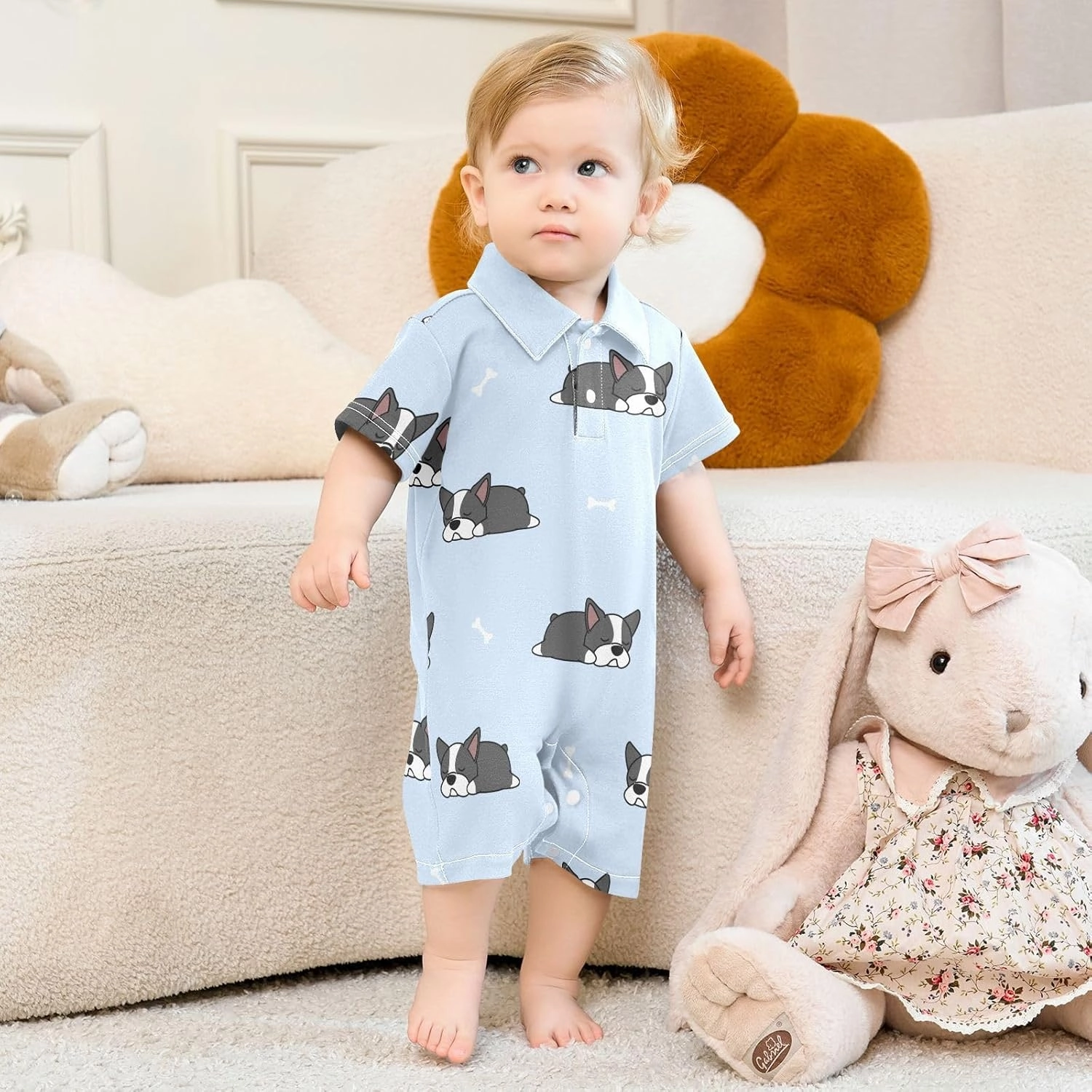 Ollabaky Unisex Baby Romper One Piece Outfit Cotton Clothes Jumpsuits for Boys Girls