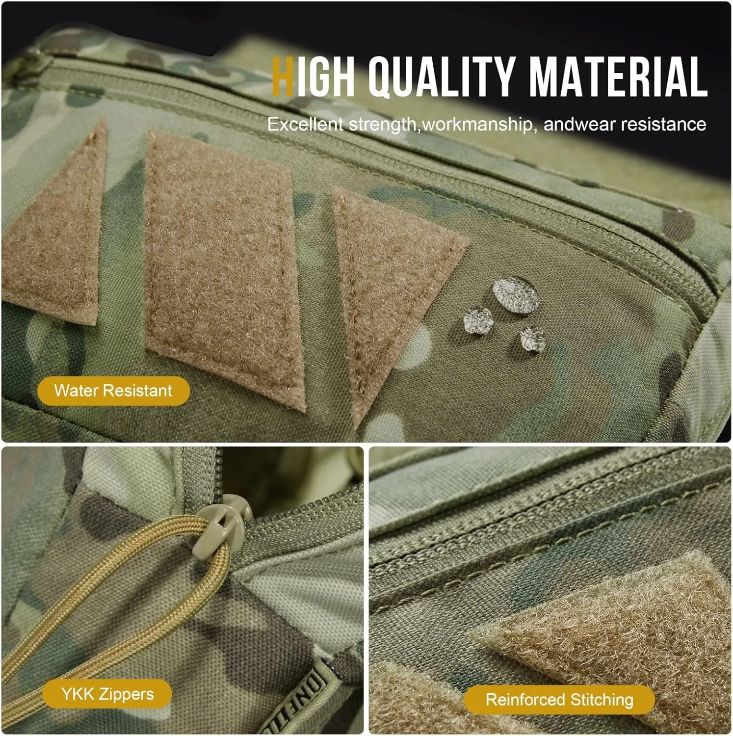 OneTigris Tactical Drop, Dangler Plus1S Admin Tool Pouch with Hook and Loop Panel for Vest, Rig, Carrier Gear
