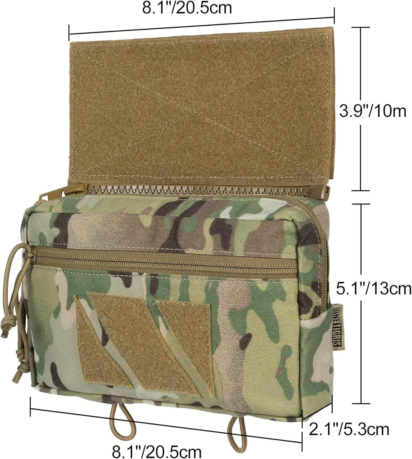 OneTigris Tactical Drop, Dangler Plus1S Admin Tool Pouch with Hook and Loop Panel for Vest, Rig, Carrier Gear