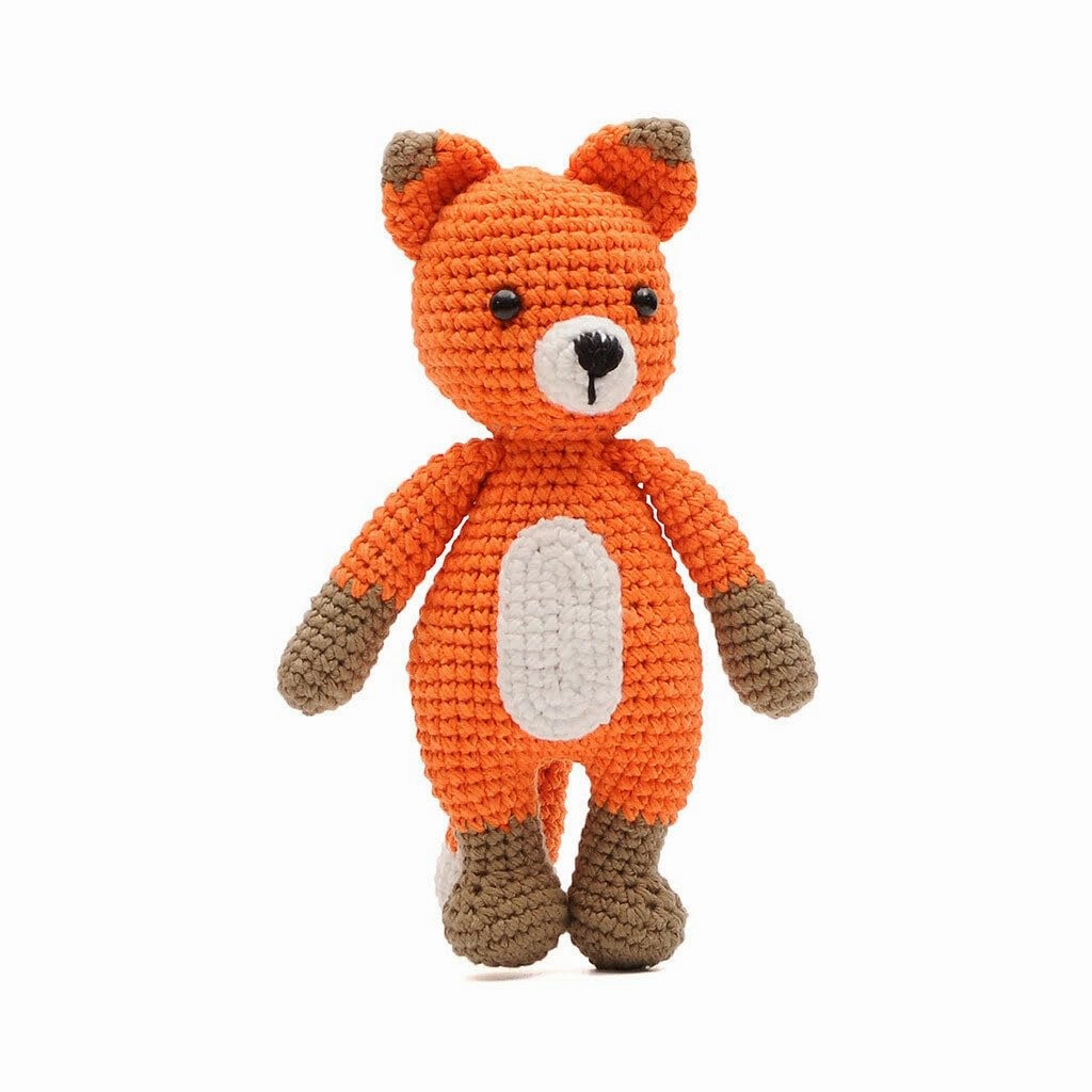 Orange Cute Fox Crochet Doll Handmade Amigurumi Plush Toy VAC